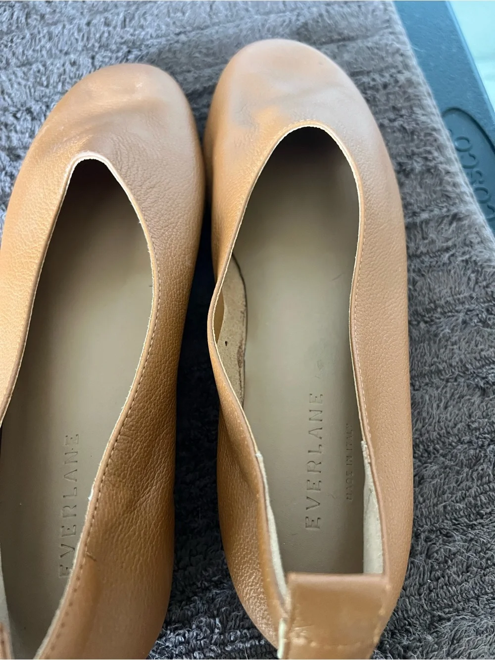 Everlane The Day Flat Camel Leather Ballet Flats Size 6.5